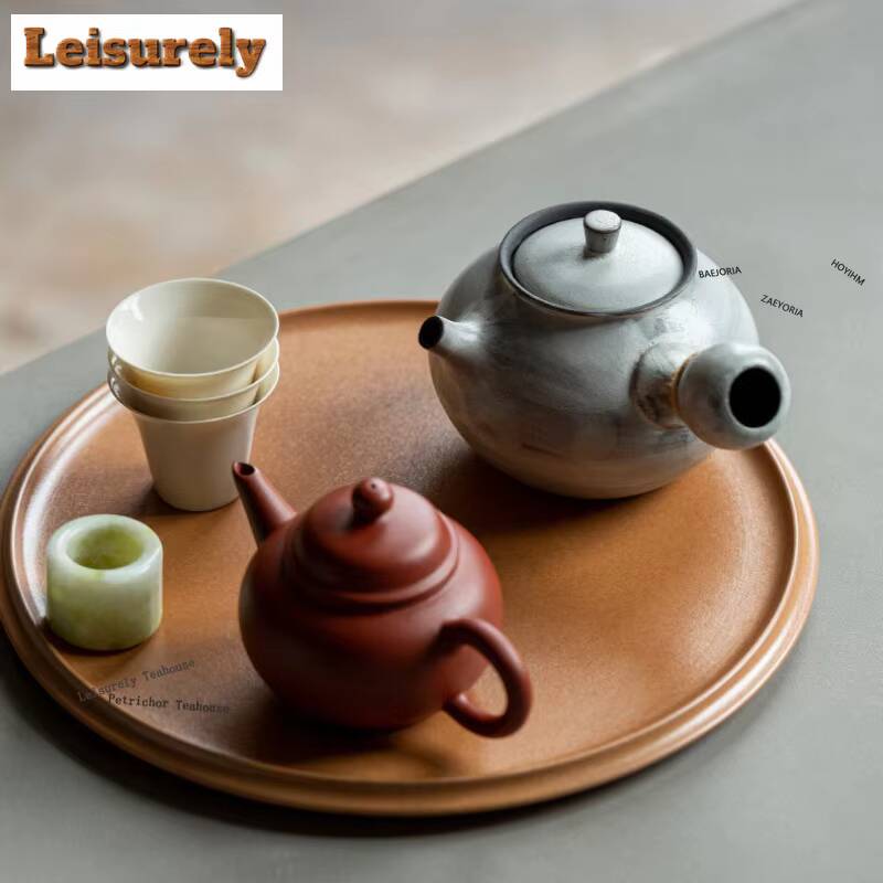 Crude Pottery Side Handle Tea Warmer Holder Alcohol Burner Stove Kettle Stand Baked Milk Jar Carbon Furnace Drinkware Ornaments