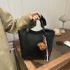 Trend to work commuter bag large capacity new autumn and winter retro fashion hand carry single shoulder simple tote bag