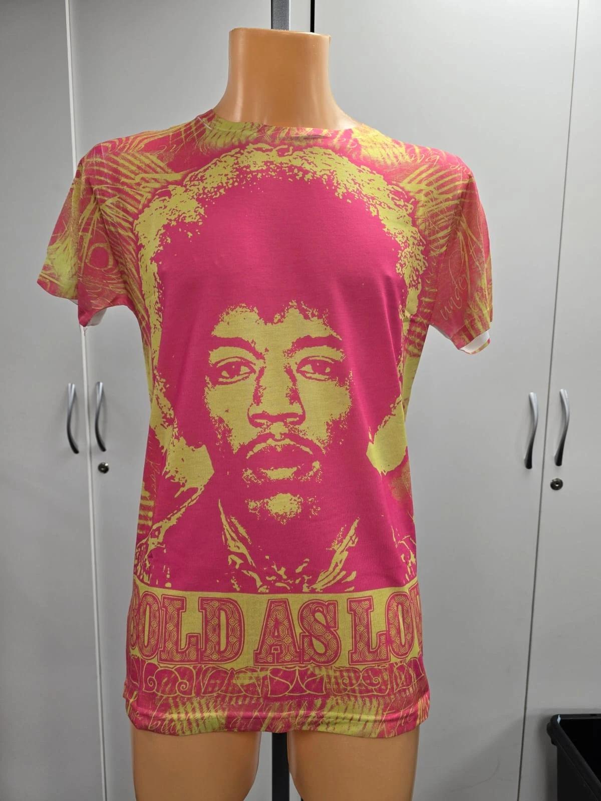 Jimi Hendrix Bold as Love Official Mens T-Shirt Allover Print S