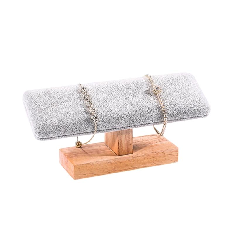 

Stylish Bracelet Display Stand Stable Jewelry Presentation Rack T-bar Shaped Wristchain Holder Handchains Organizer светло-серый