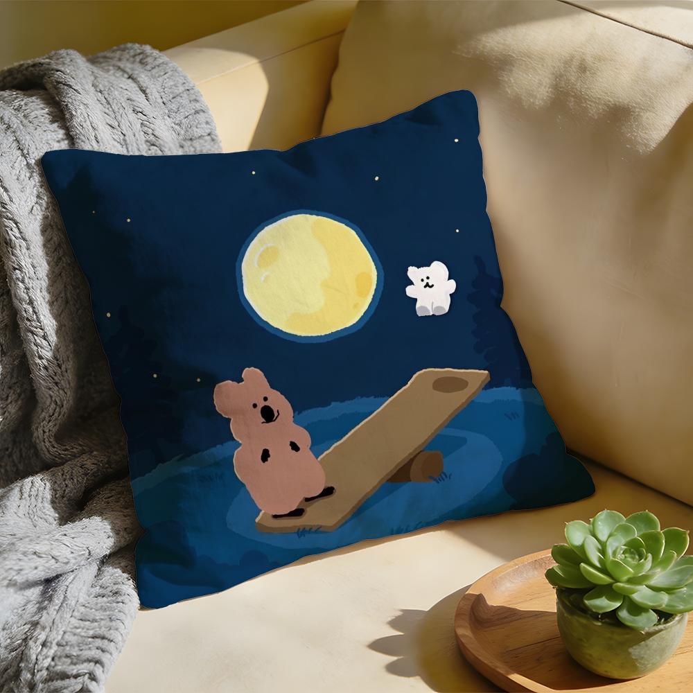 Cushion Cover Washed Linen Soft Breathable Decorative Case for Sofa Home Pillow cover DDinotaeng