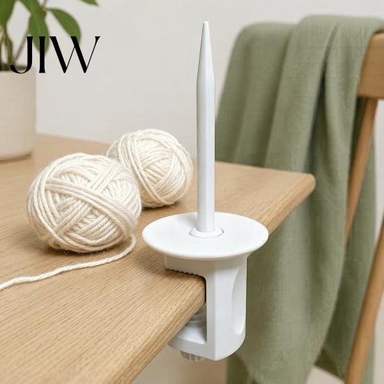 Desktop Yarn Dispenser Clip on Desk Holder, Adjustable Table Clamp Spindle for Knitting Stand, Anti-winding Crocheting Guide