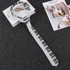 Polyester Classic Fancy Dress for Men Piano Keyboard Necktie Music Tie Black & White Skinny Tie