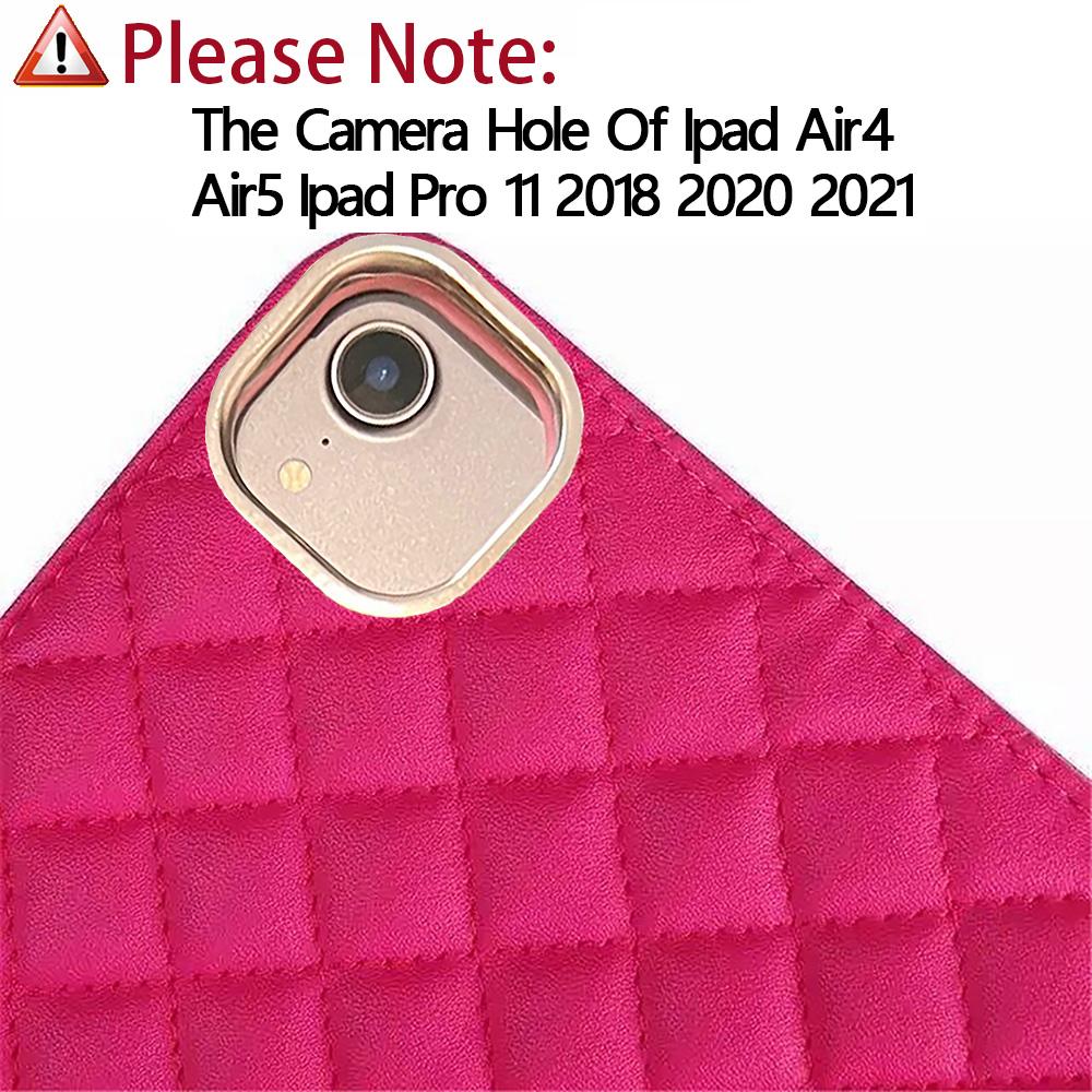 Funda Case for iPad 7th 8th 9th 10th Gen iPad Air4 Air5 iPad Pro11 Air11 A16 Lambskin Stand Smart Case iPad 9.7 Coque