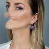 He Cheng Colorful Enamel Flower Tassel Dangle Earrings - Versatile Super Fairy Jewelry Exclusive