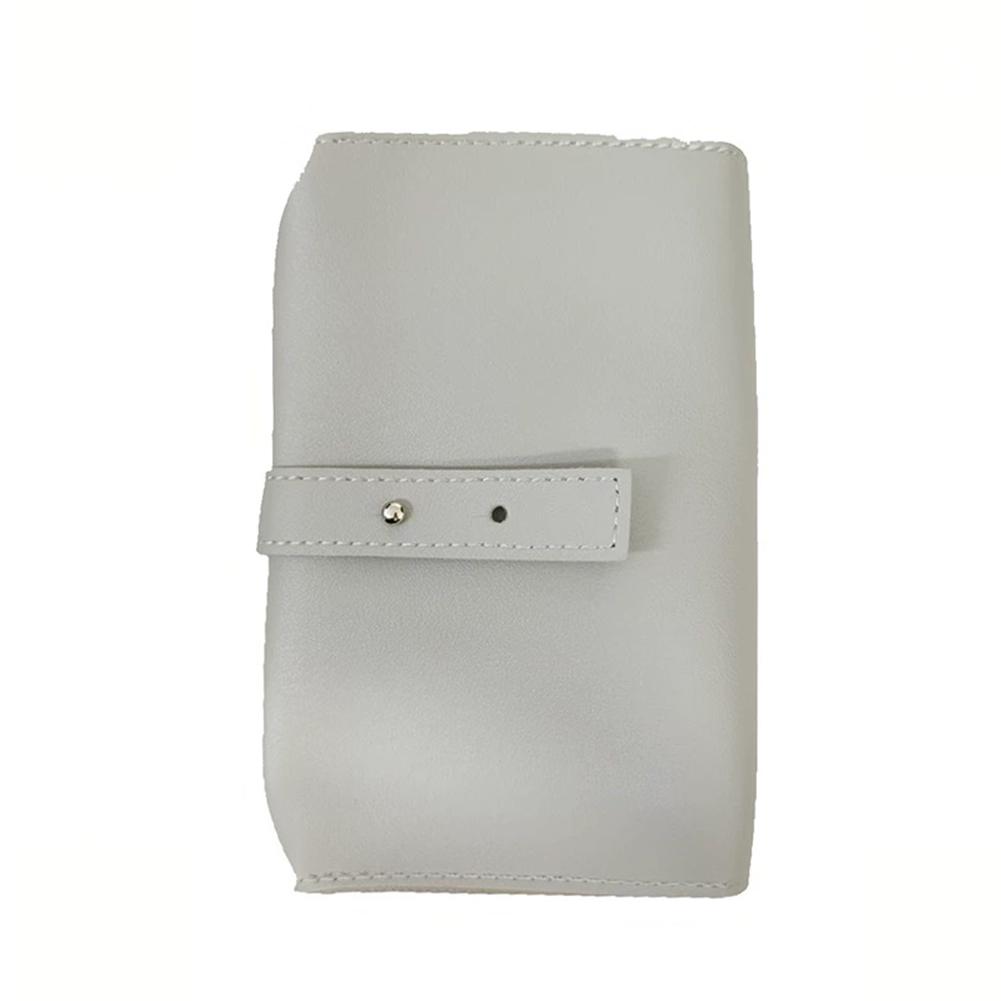 

PU Leather Data Cable Charging Cable Portable Storage Bag Digital Accessory Storage Bag Office Business Trip Supplies сірий