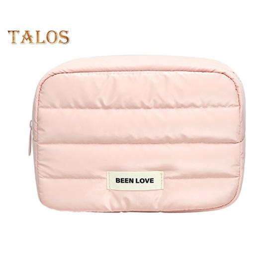 Women Padded Makeup Bag Portable Cosmetic Organizer Waterproof Zippered Handbag Toiletry Pouch for Girls Travel Home Use