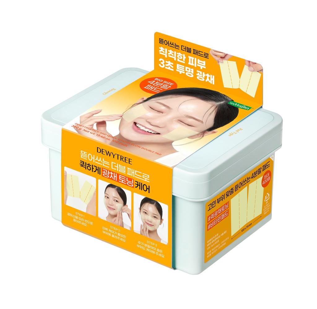 Large Capacity DEWYTREE Pick & Quick Tear-Off Double Pads, 100 Sheets (Makeup/Calming Full/Pore Elasticity/Vitamin Glow)