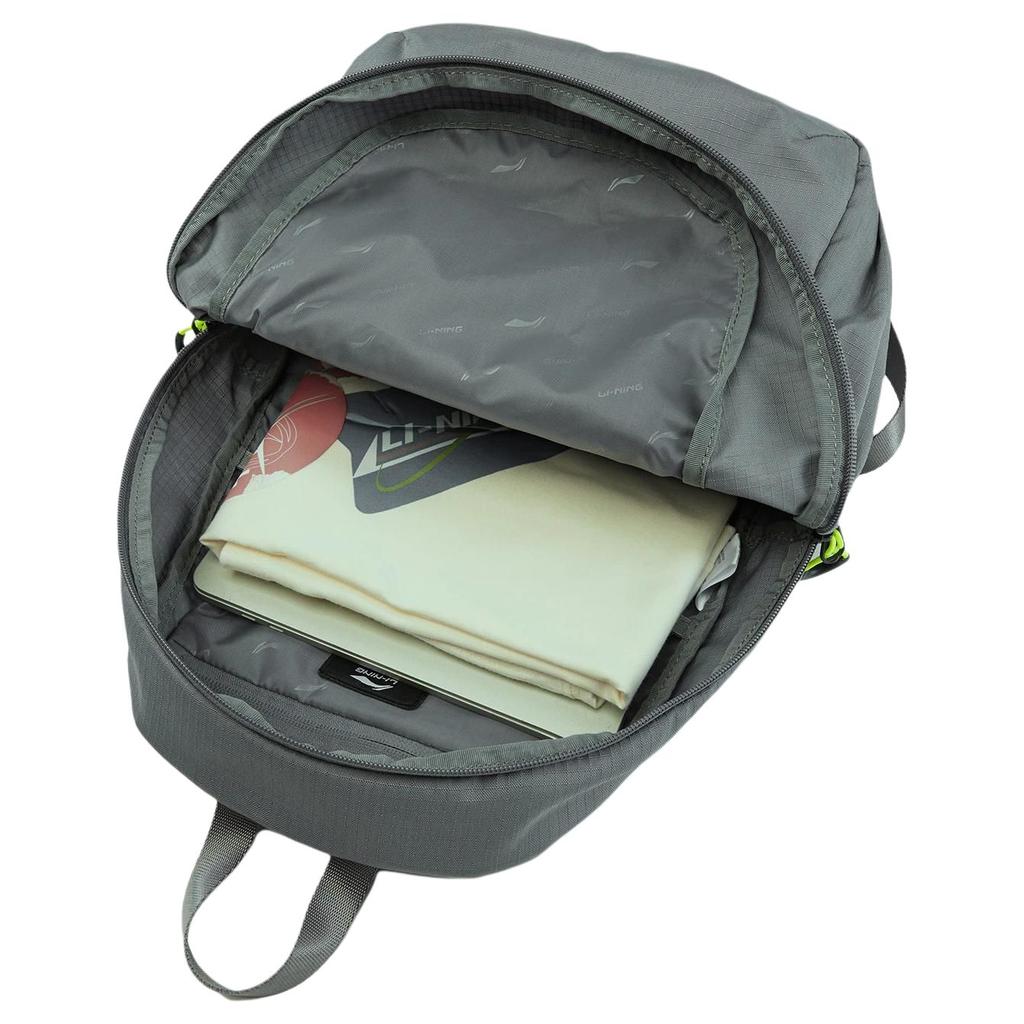 Li Ning Running Collection Polyester Backpack Unisex Shadow Gray ABSU109-1