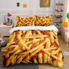French Fries Pattern. Bedding Sets Duvet Cover Sets Duvet Covers Pillowcases(1 * Duvet Cover 2 * Pillowcases Without Duvet Insert)