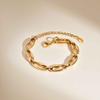 Chunky High Quality Stainless Steel Link Bracelet For Woman, Geometric Gold Plated Handmade Chain Bracelet, Waterproof Jewelry