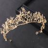 Baroque Vintage Crystal Crown Tiara Rhinestone Princess Butterfly Prom Crowns and Tiaras Bridal Wedding Hair Accessories Jewelry