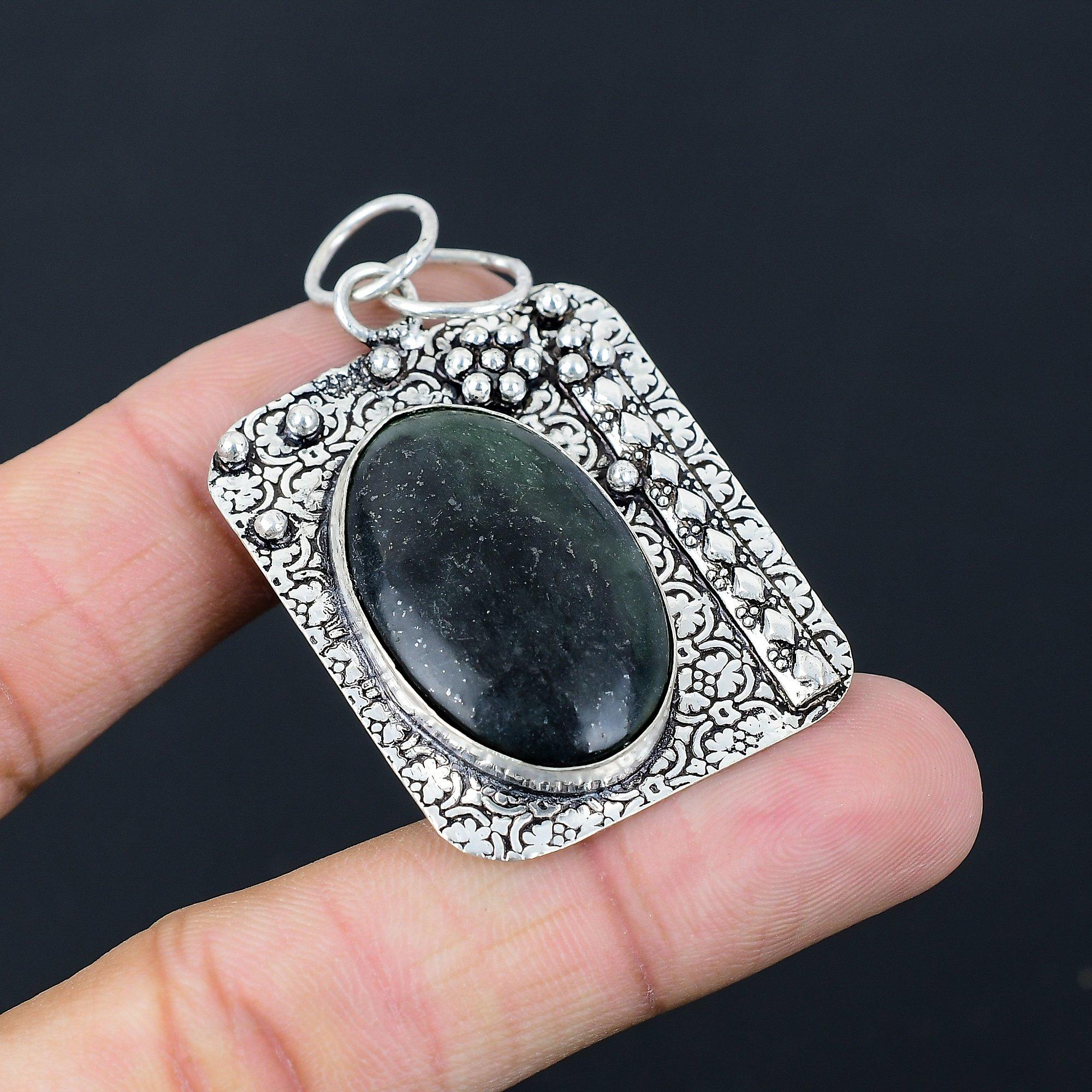 Sisters Day Deal Nepharite Gemstone 925 Silver Handcrafted Mother Unique Pendant