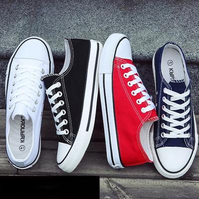 35-46 Canvas Men's Shoes Denim Lace-up Casual Men's Shoes Breathable Women's Flat Canvas Shoes