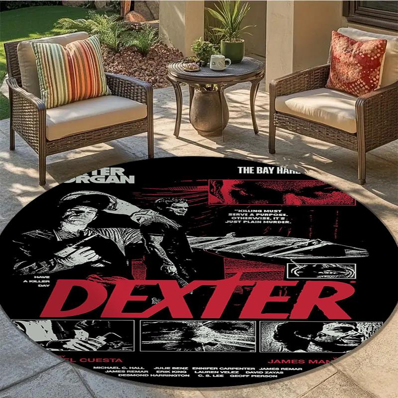 Dester Round Area Rug,Carpet Rug for Living Room Bedroom Sofa Playroom Decor,Non-slip Floor Mat9