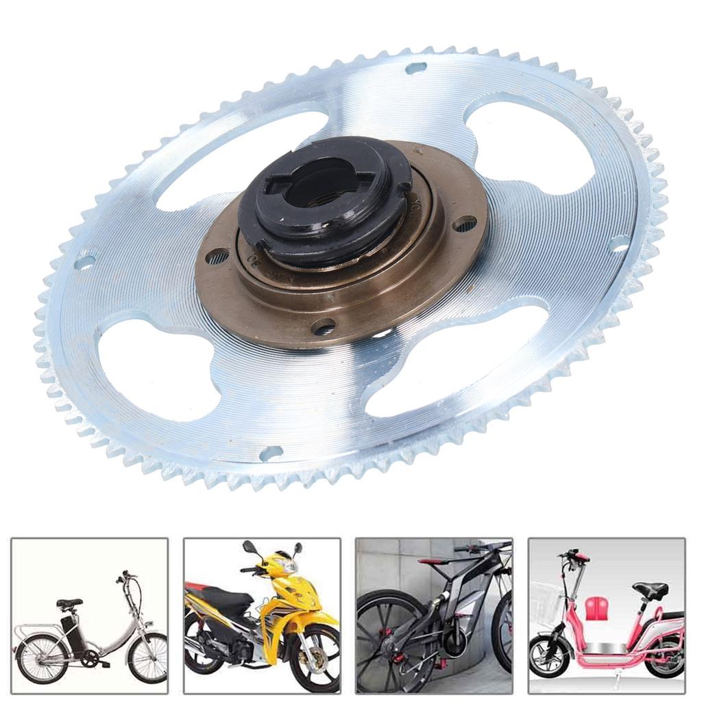 25H 80 Teeth Crankset with Freewheel Connector Set Accessory for Electric Bicycles Modification