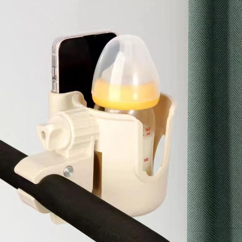 Universal Stroller Cup Holder And Phone Mount For Baby Carriages With Anti Slip Clamp Fit Most Round And Flat Tubes