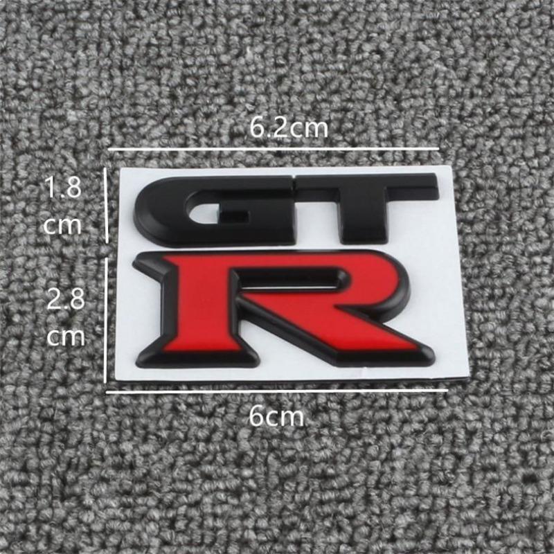 General Motors Modified 3D Kişiselleştirilmiş Metal GTR Araba Sticker'ı Araba Gövde Arka Bagaj Sticker'ı GTR Modifikasyonu için Uygun