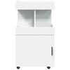 Bar Cart White 50x41x89 Cm Engineered Wood