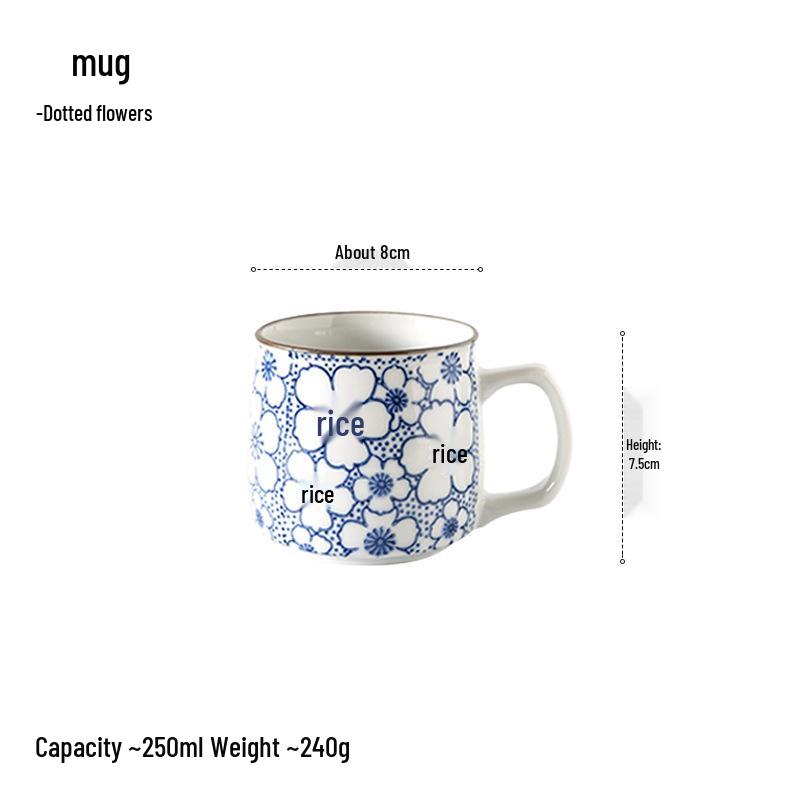 Nishida Mugyu Hand-Painted Ceramic Coffee and Milk Mug