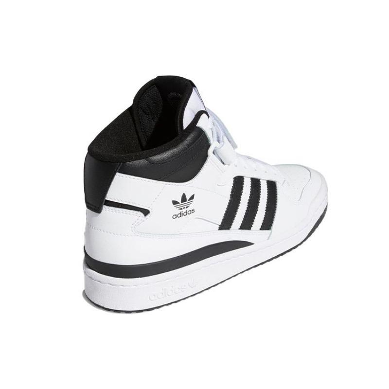 adidas Forum Mid White Black Unisex Sneakers Cloud-White Core-Black FY7939