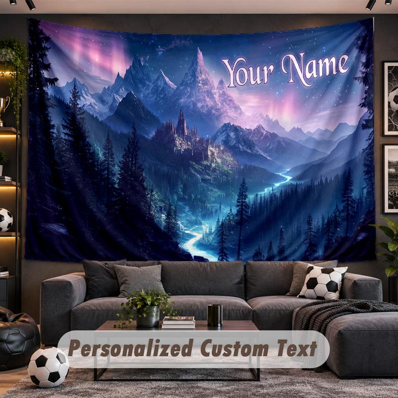 World of Warcraft Personalized Tapestry Support Custom Name, Wall Art Home Decoration