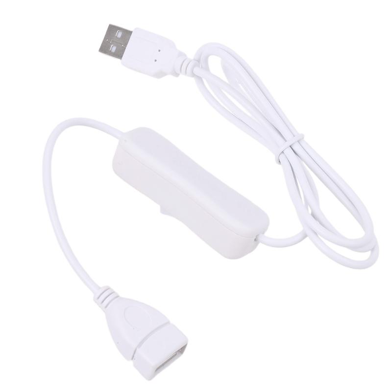 Portable Safe Cord USB 2.0 White Extension Cable with Table Lamps/ Fans / Led Lights