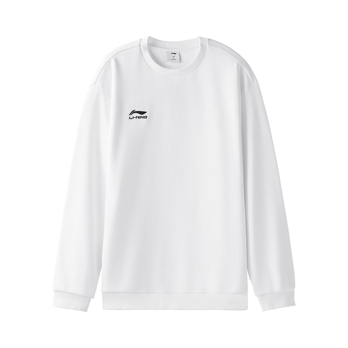 

Li Ning Logo Casual Fitted Long Sleeve Crew Neck Fleece Sweatshirt Men sweatshirt AWDVH11-2 6XL