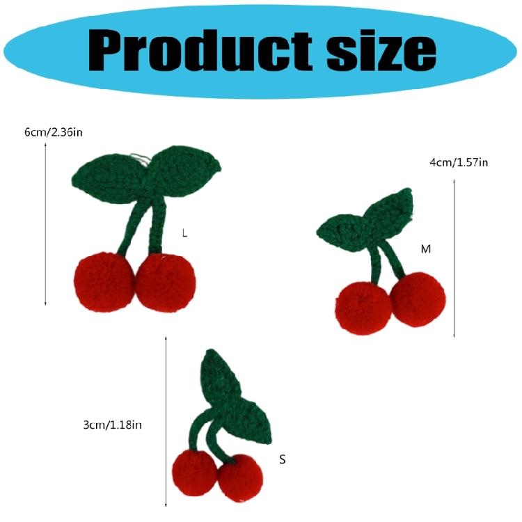 4Pcs Creative Handmade Cloth Cherry Keychain Brooch DIY Kit Friendly Craft Brooch Pin Accessories