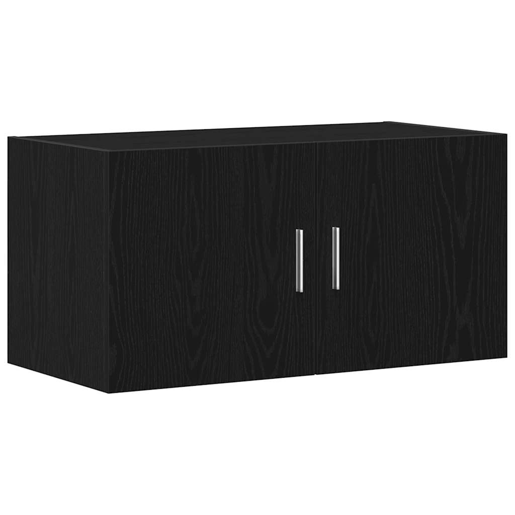 Wall Cabinet Black Oak Look 80 x 39 x 40 cm Engineered Wood