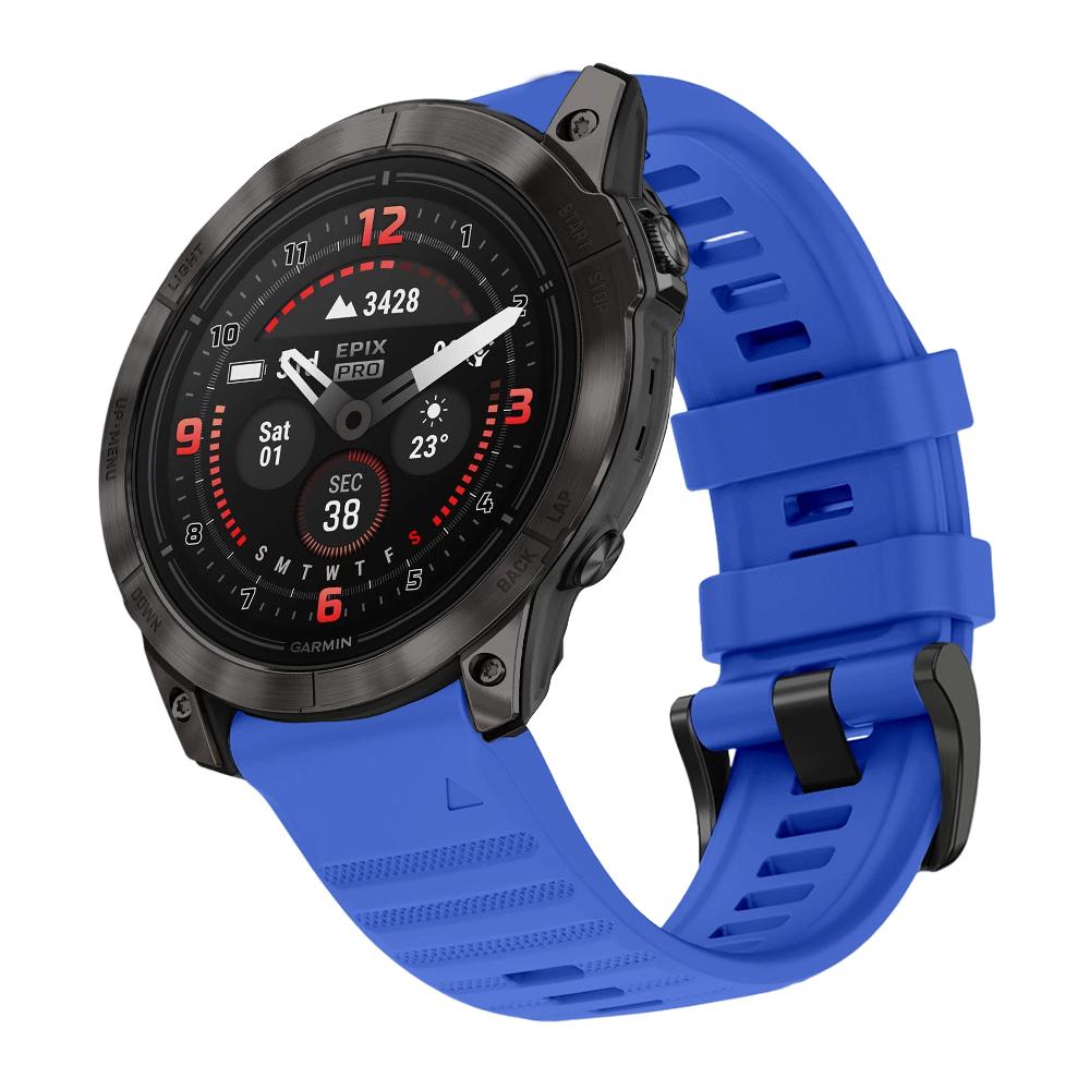 Outdoor Sports Band for Garmin Epix Pro 47mm 51MM Waterproof and Sweatproof Garmin Quick Fit Silicone Band for 22mm 26mm Quick Fit