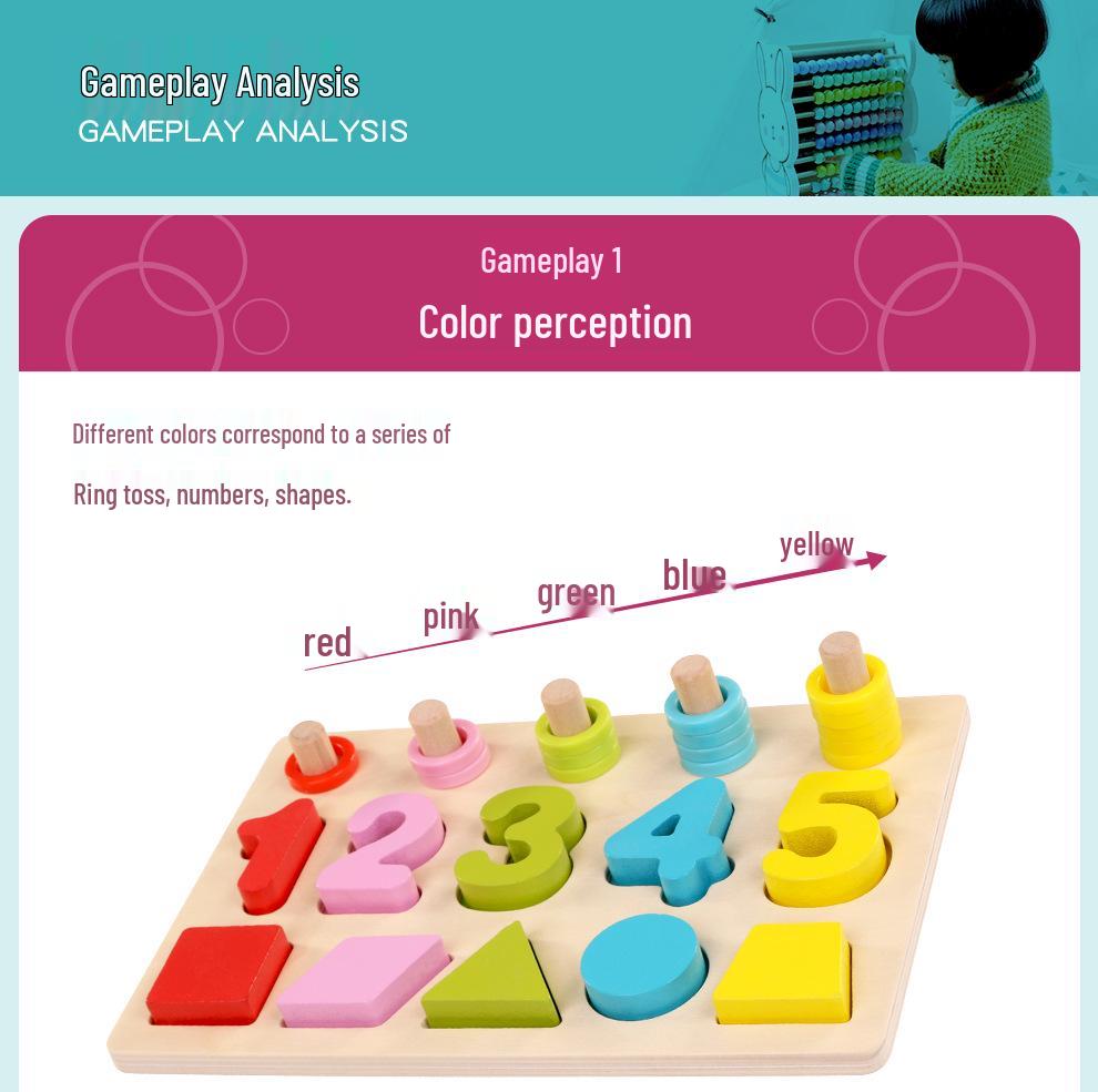 Colorful Wooden Alphabet & Number Puzzle for Children's Early Education