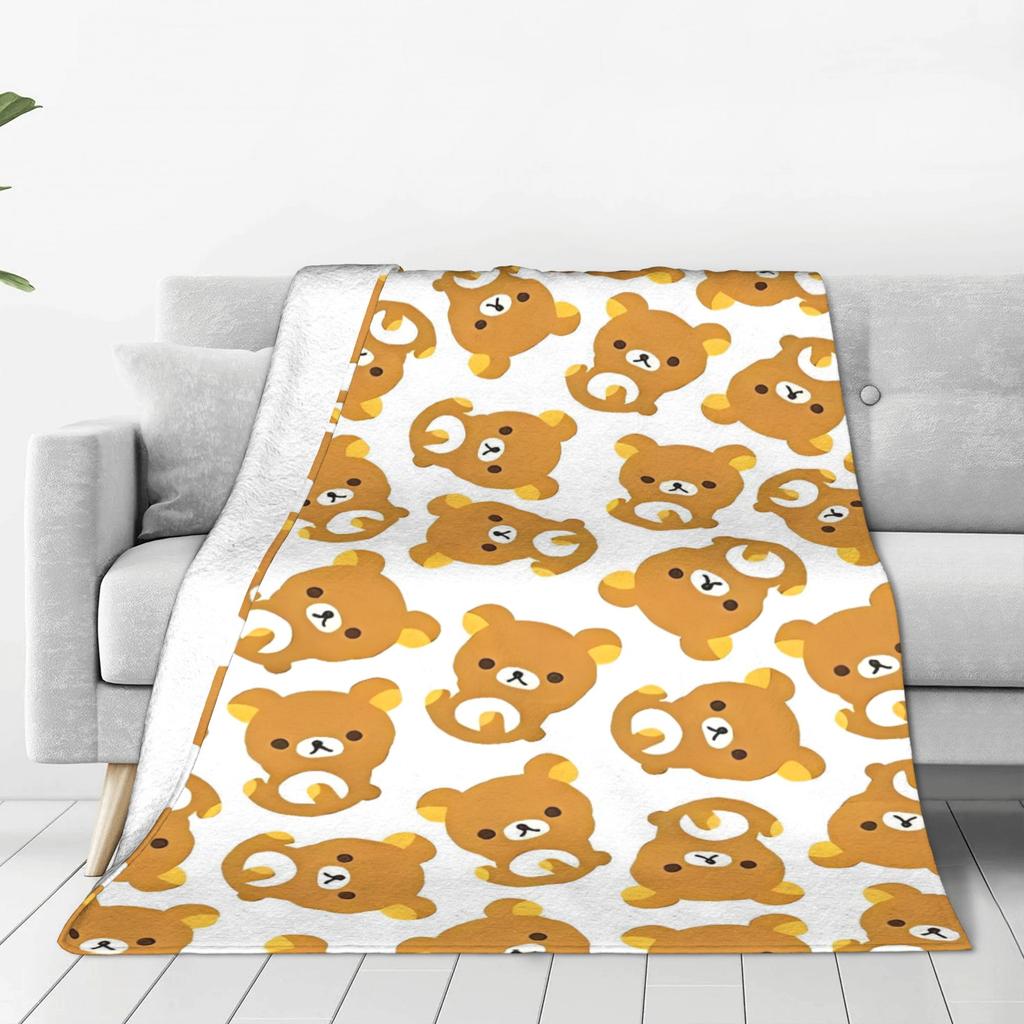 Rilakkuma Blanket Quality Soft  Throw Blanket Winter Children Bedroom Street Trend Bedspread