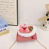 Melody Hello Kitty Puppen Dekor Schulter Crossbody Tasche Künstliche Perlenhenkel für den täglichen Gebrauch