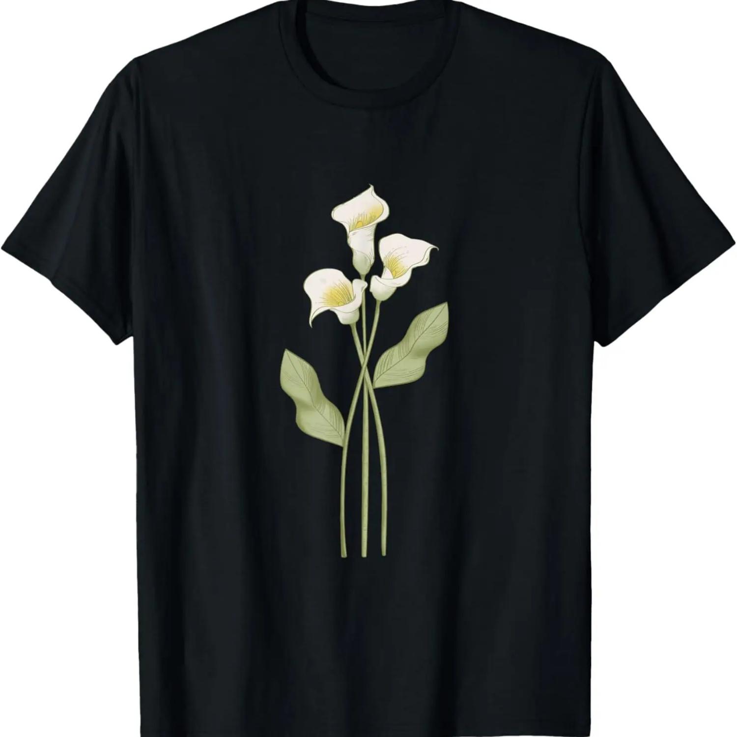 

Elegant calla lily T-Shirt XXXXXL чёрный