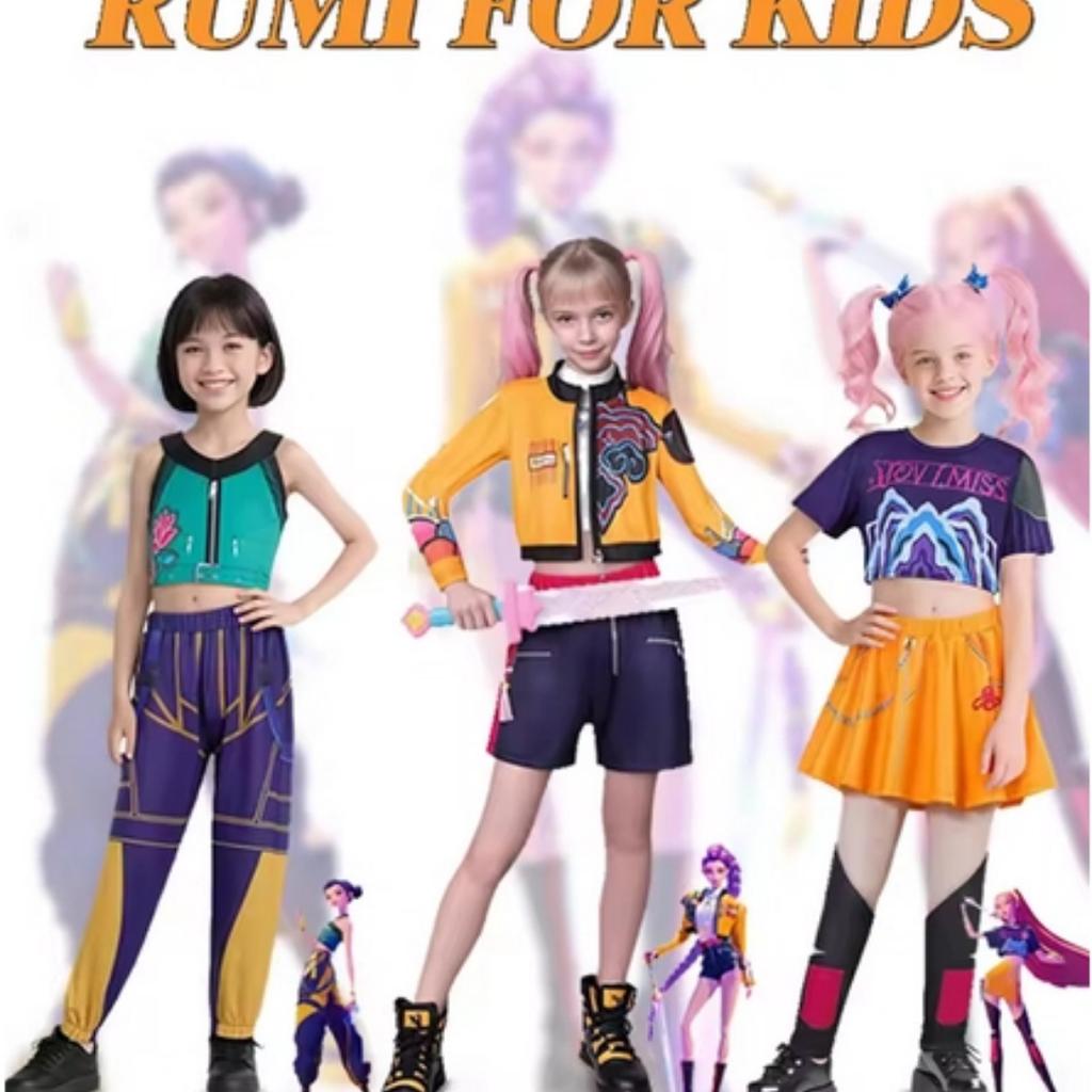 KPOP Demon Hunters Girls Costume Rumi Zoey Mira Role-Play Set