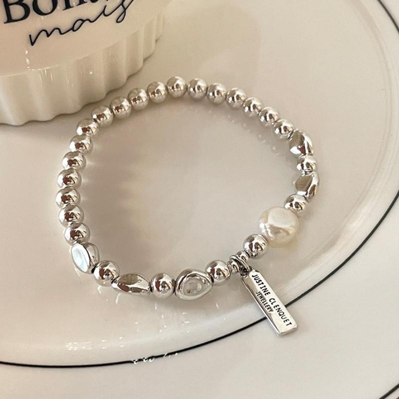 

Irregular Broken Silver Several Bracelets, Nothing, Blessing Card, Transfer Pearls, National Style, Retro Niche Design