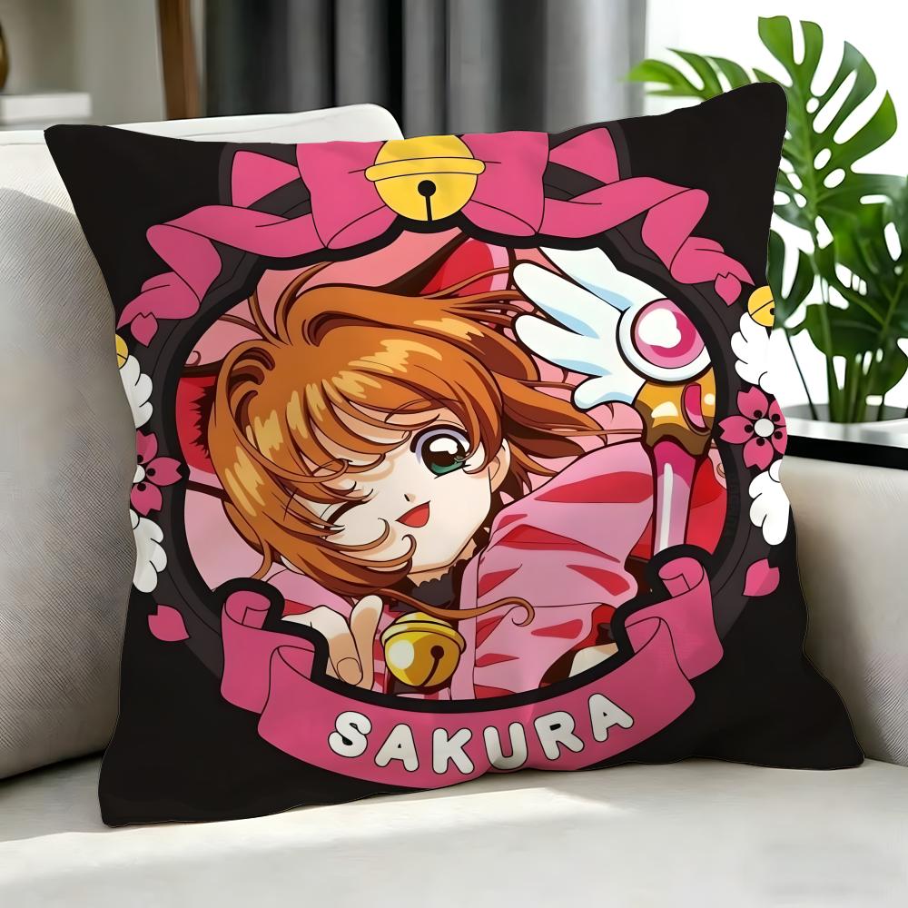 Anime Cardcaptor Sakura Cushion Cover Cushion Cover Set 4Pcs 50X50 45X45 40X40 Pillowcase Decorative Sofa Home Decor