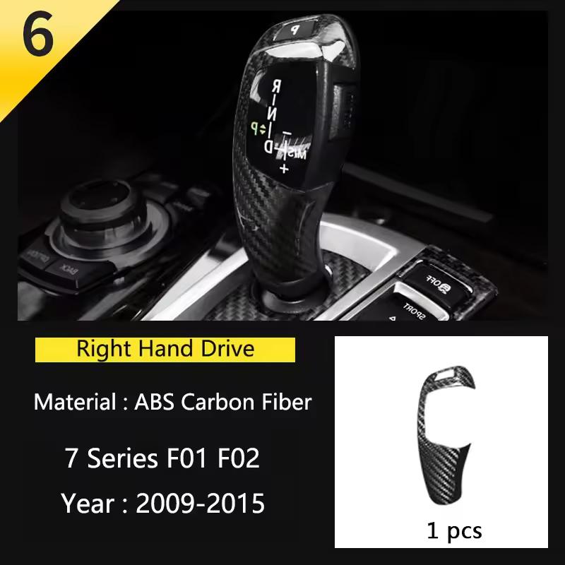 Carbon Fiber Car Center Console Lid Armrest Box Cover Trim Sticker For BMW 7 Series E65 E66 F01 F02 G11 Storage Box Accessories