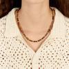 Fashion Retro Temperament Brown Tiger Stone Beaded Design Sense Collarbone Chain Personality Unique Trend Necklace