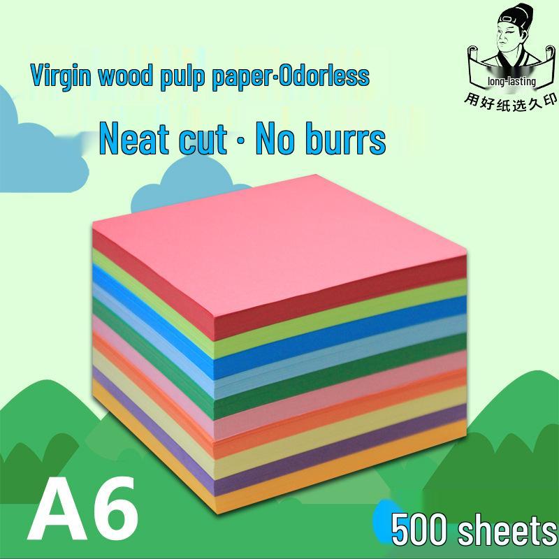 Colored Craft and Drawing Paper for Children - A6 Size, Ideal for Kindergarten Projects and DIY Art