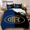 Biancheria da letto con design dello stemma dell'Inter (1 * copripiumino + 2 * federa, senza nucleo) Regalo di compleanno di Natale Set biancheria da letto Morbido e confortevole
