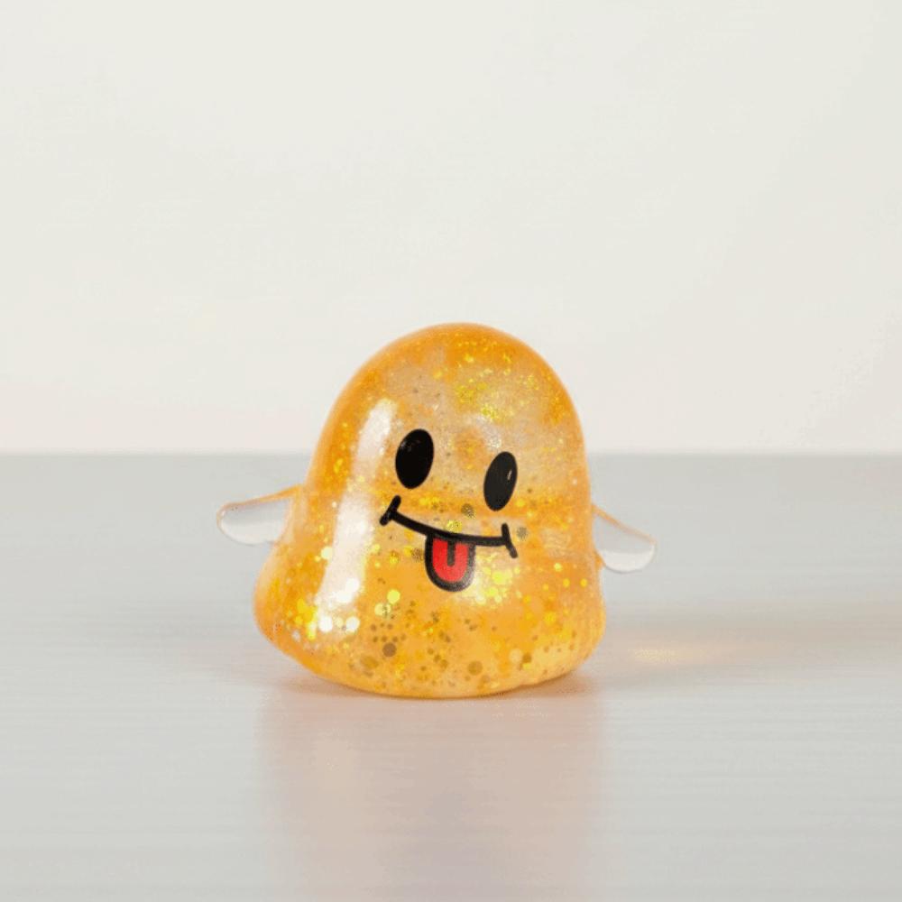 Maltose-filled Halloween Ghost Squeeze Toys Sticky-Free Glitter Slow Rebound Fidget Ball Halloween