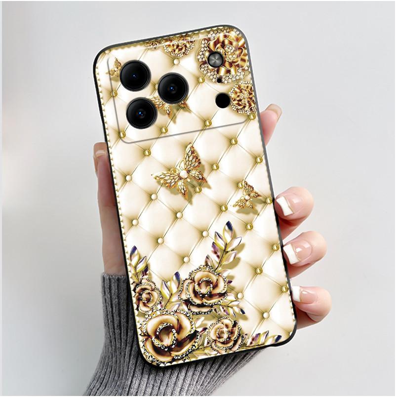 Para Carcasa Doogee Note56 Para Funda de Teléfono Doogee Note 56 Estética Lujo Lindo Genial Niño Niñas Negro Mate Silicona Suave Cubierta Trasera