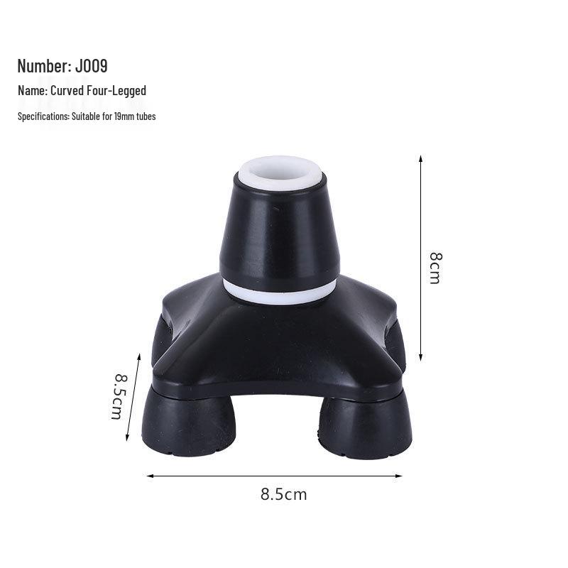 Multi-spec Anti-Slip Rubber Cane Tip for Elderly Walking Sticks - Tripod & Quadruped Foot Covers