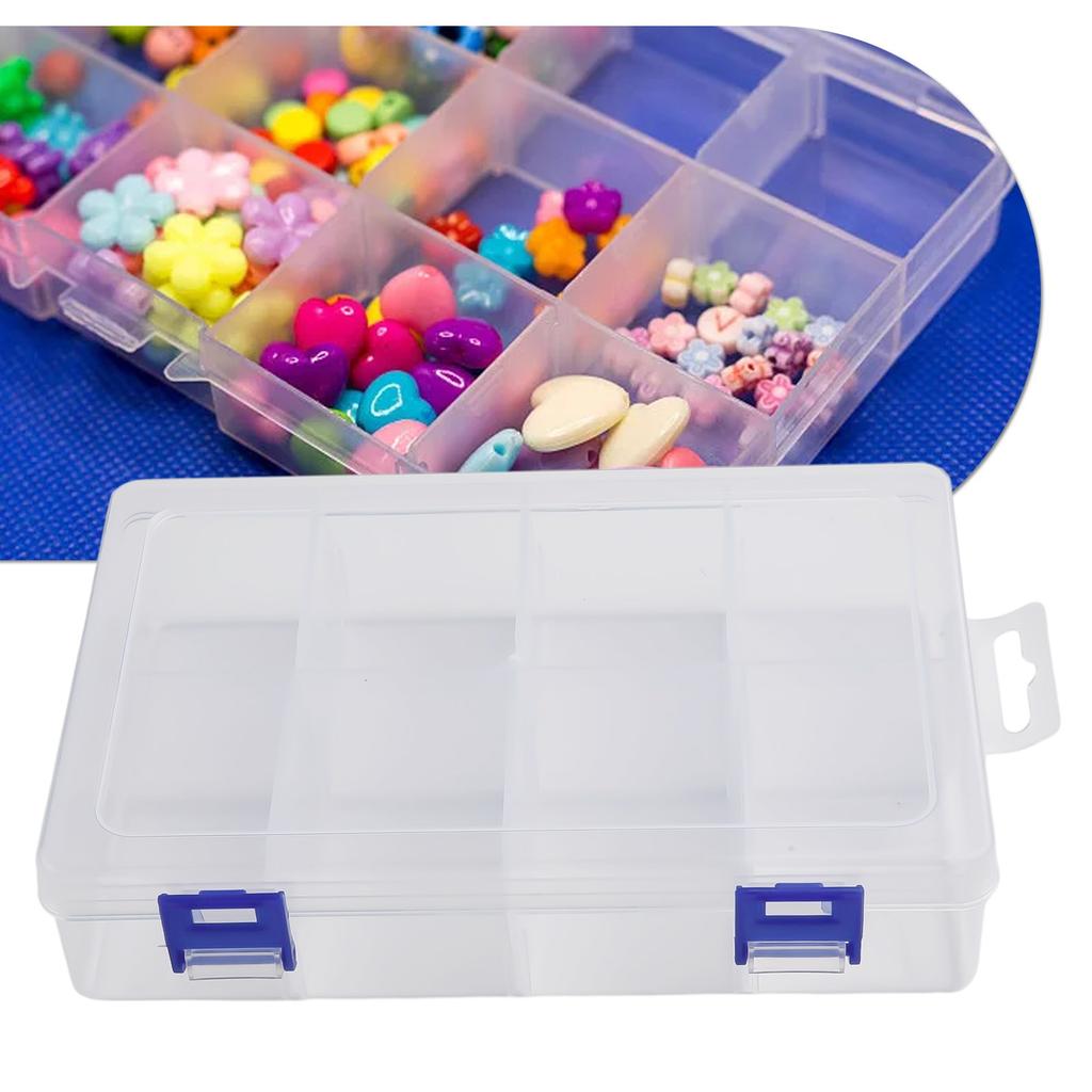 Tools Storage Box Adjustable 8Grids Compartment Plastic Storage Box Screw Holder Case Organizer 20*13.5*4.5cm Pill Hardware Tool