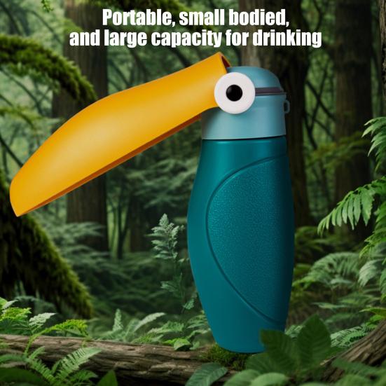 

Portable Dog Water Bottle Leak Proof Foldable Pet Water Dispenser with Bowl Outdoor Travel Drink Cup for Hiking Walking 300ML хакі