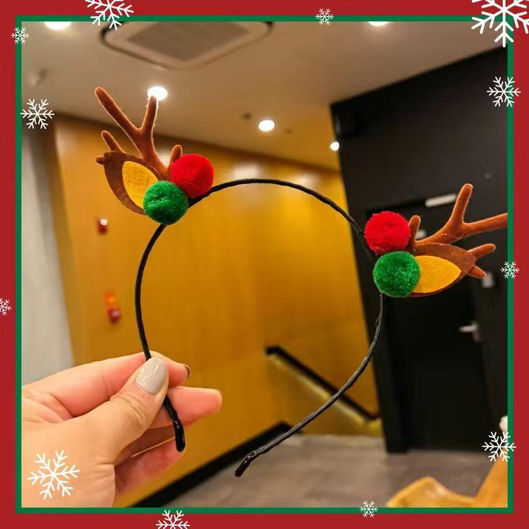 Barrette Serre-tête Bois de Faon Style Mori - Accessoire de Cheveux de Noël Mignon d'Inspiration Féerique pour Femmes