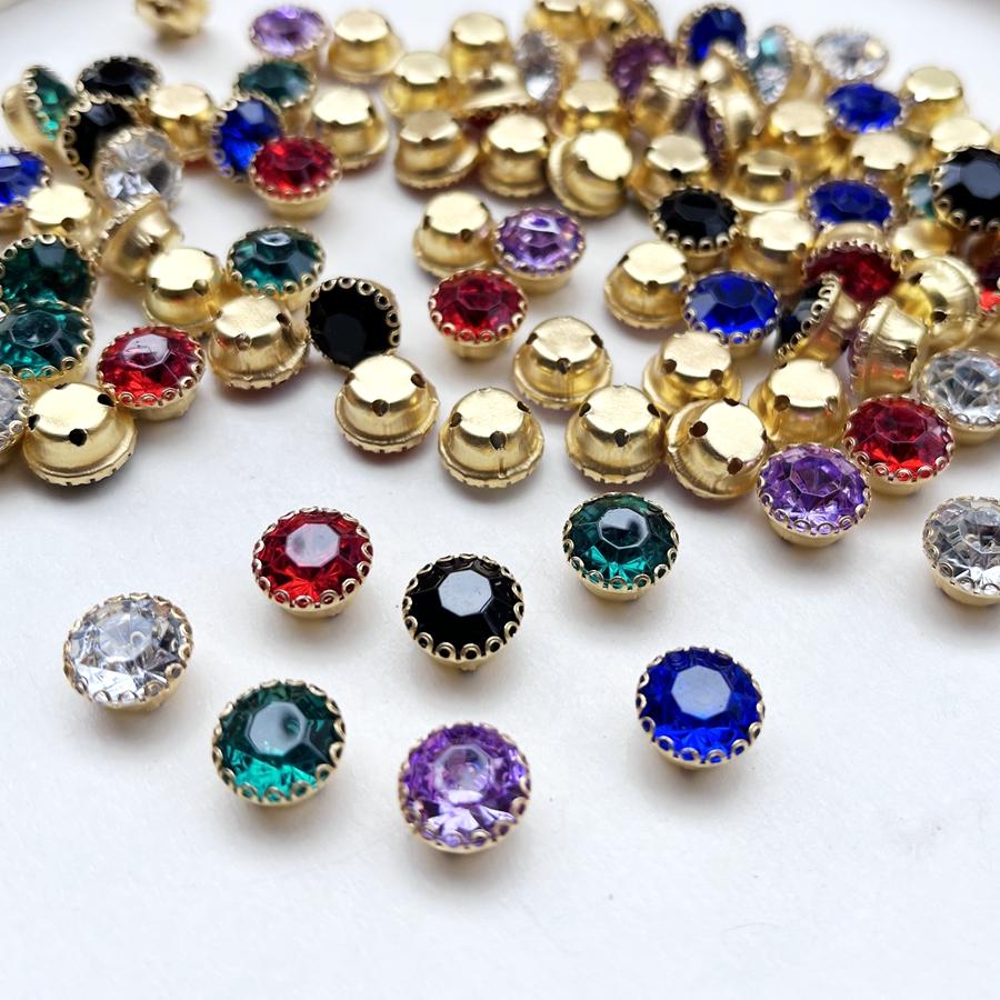 25 kusů náhodných smíšených barev 11mm šicí kamínkové diy šaty zdobené bižuterními doplňky Křišťálové kamínky
