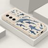 Shark Dolphin Print TPU Case For Samsung Galaxy A17 A56 A36 A26 A55 A16 A15 A35 A25 5G S25 Edge S22 S23 Ultra S24 FE Phone Cover